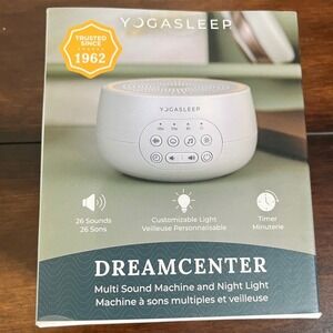 Yogasleep DreamCenter Sound Machine Night Light White New 26 Sounds Timer NIB
